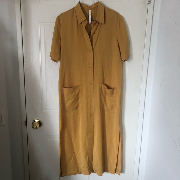 The Group by Babaton Akner Long button-up dress in Yellow - Picture 1 of 16